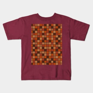 Rust Colours Grid Kids T-Shirt